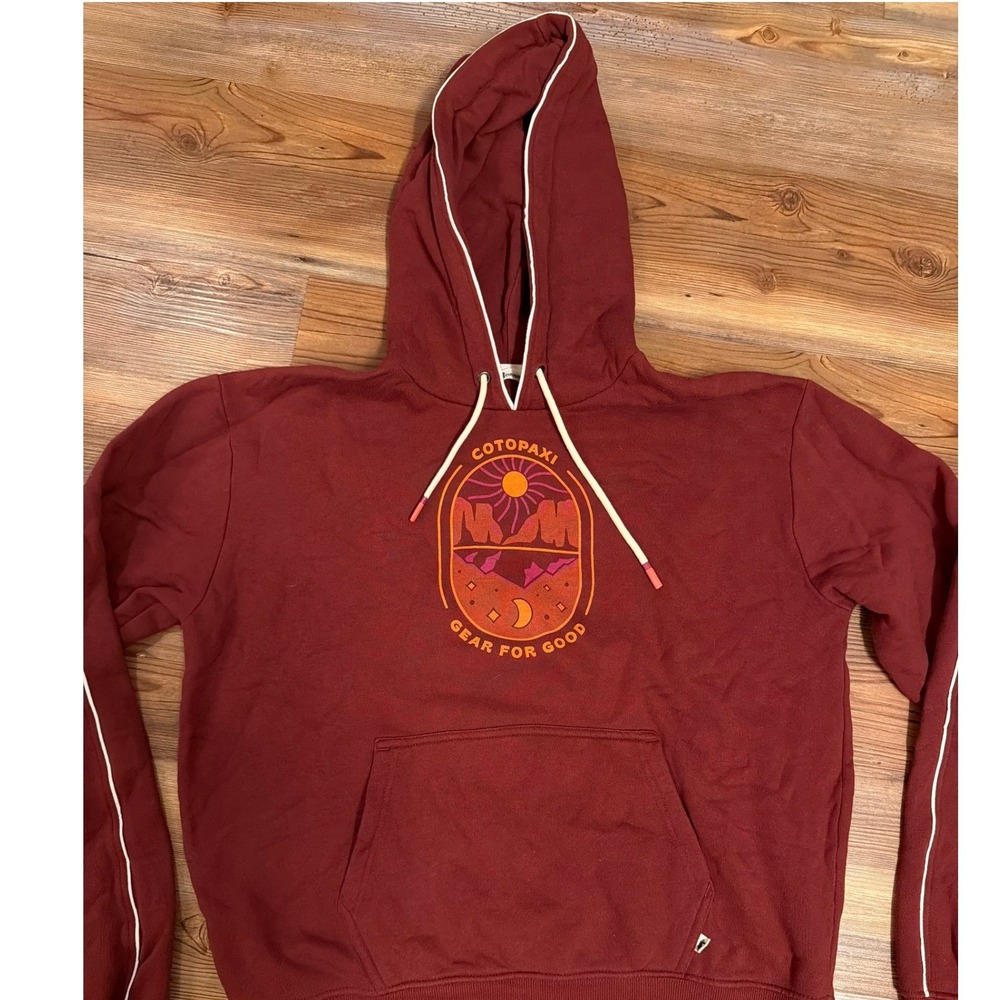 Cotopaxi Maroon Gear For Good Graphic Hoodie Sweatshirt Womens Medium Burgundy - Picture 4 of 5
